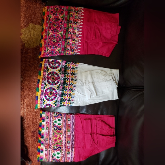 Hand embroidered pants/trousers - Picture 3 of 8